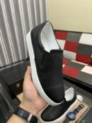 Berluti Minimalist Casual Black Leather Slip-On Sneakers