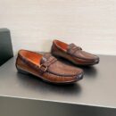 Berluti Patina Leather Loafers with Strap & Buckle