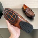Berluti Patina Leather Loafers with Strap & Buckle