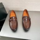Berluti Patina Leather Loafers with Strap & Buckle