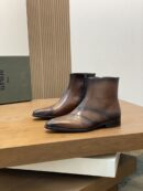 Berluti Patina Men's Leather Side-Zip Ankle Boots