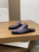 Berluti Patina Leather Slip-On Mules
