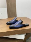 Berluti Patina Leather Slip-On Mules