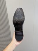 Berluti Polished Leather Derby Brogue Shoes with Cap Toe