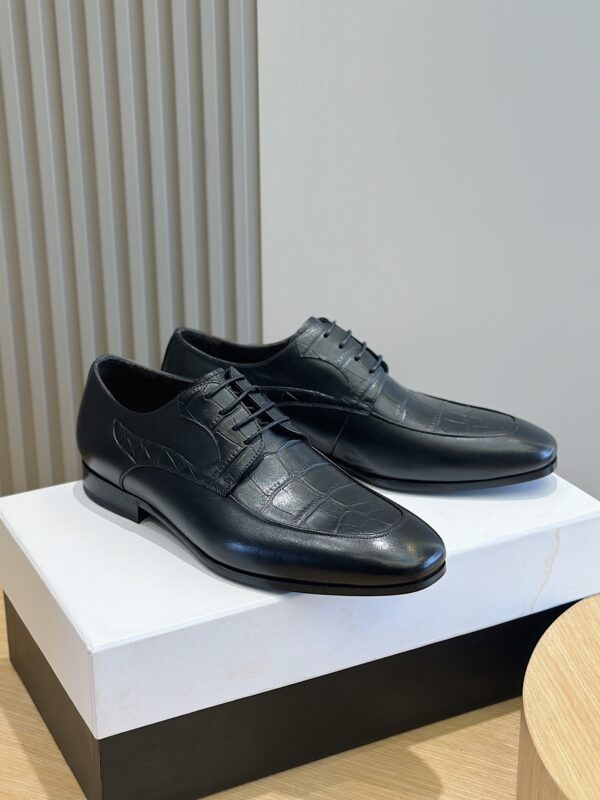 Berluti Polished Leather Derby Shoes - Image 5