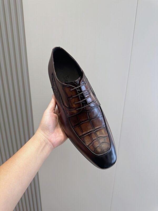 Berluti Polished Leather Derby Shoes - Image 4