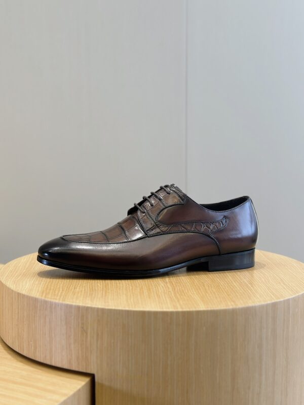 Berluti Polished Leather Derby Shoes - Image 3