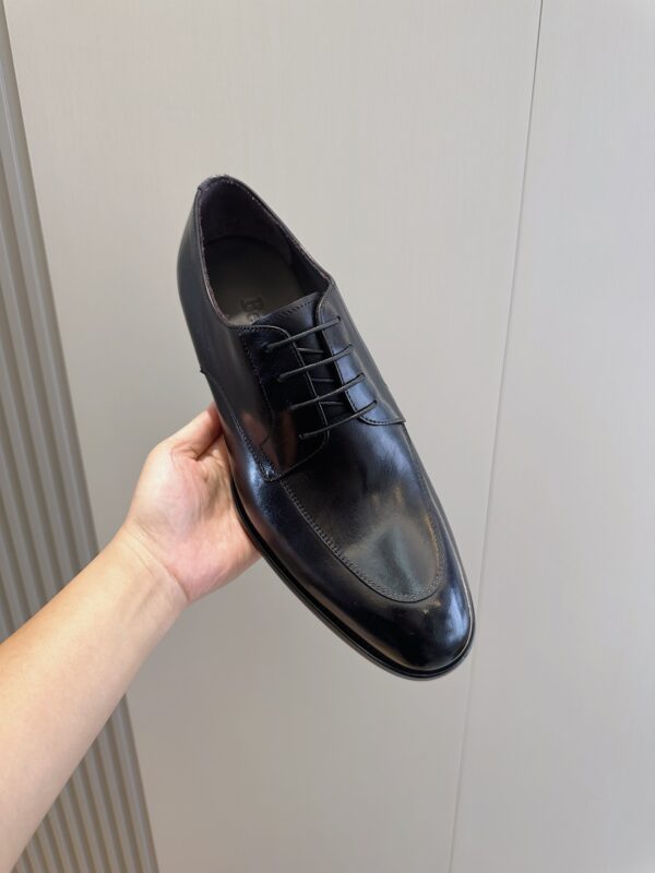 Berluti Polished Men's Leather Derby Shoes - Image 7