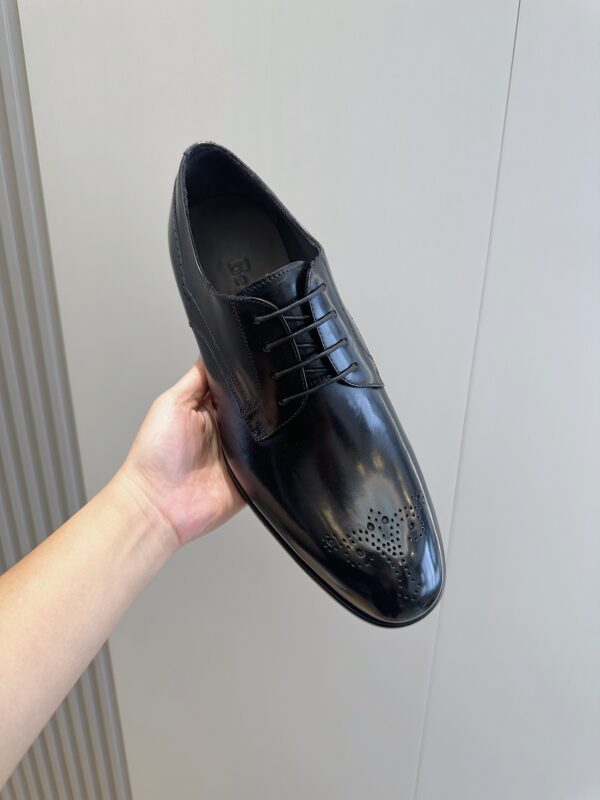 Berluti Polished Men's Leather Derby Shoes - Classic Style - Image 4