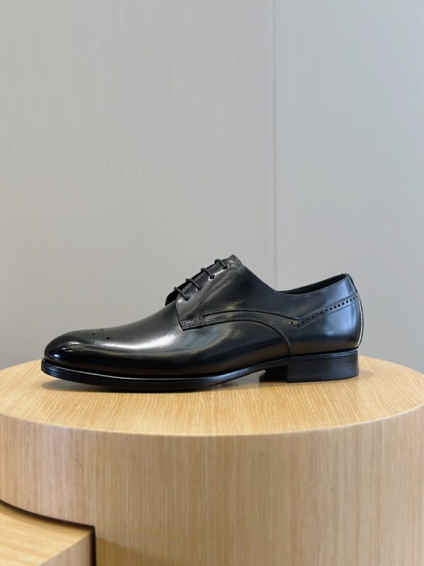 Berluti Polished Men's Leather Derby Shoes - Classic Style - Image 3