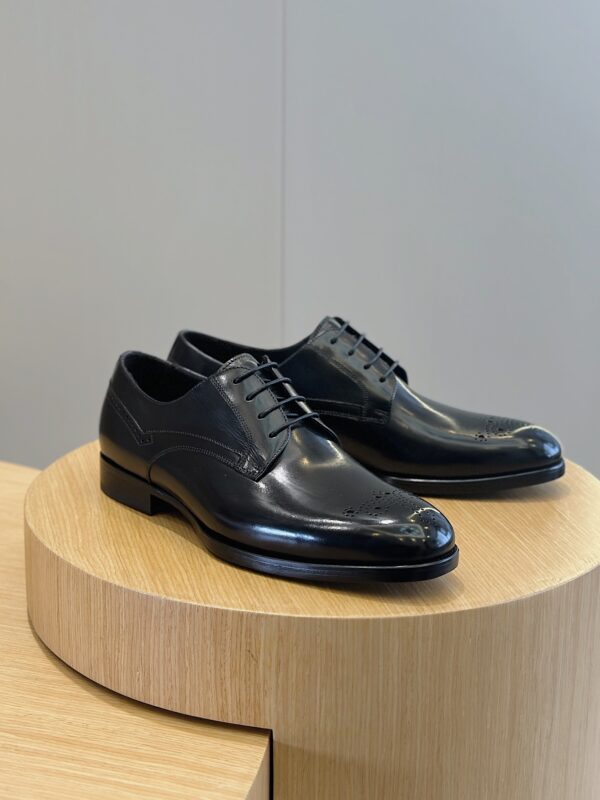 Berluti Polished Men's Leather Derby Shoes - Classic Style - Image 2