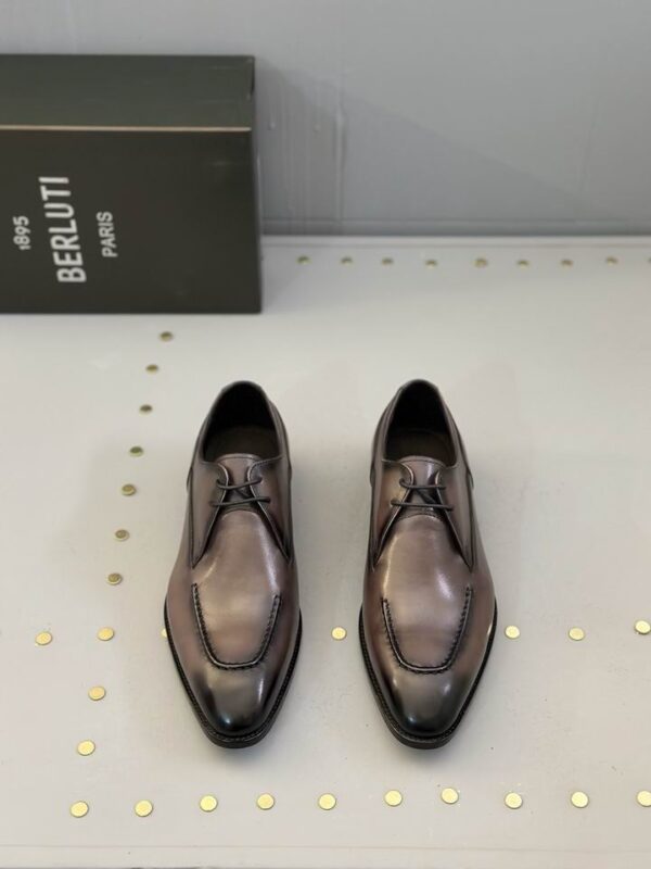 Berluti Polished Leather Derby Shoes with Burnished Detail
