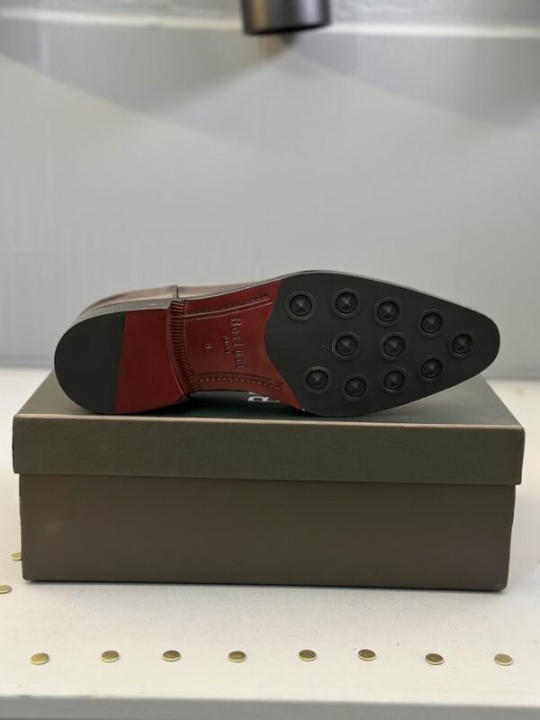 Berluti Polished Leather Derby Shoes with Burnished Detail - Image 5