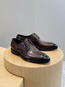 Berluti Polished Leather Derby Shoes with Subtle Detailing