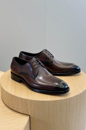 Berluti Polished Leather Derby Shoes with Subtle Detailing