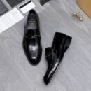 Berluti Polished Men's Leather Loafers with Distinctive Strap