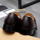 Berluti Polished Men's Leather Loafers with Distinctive Strap