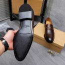 Berluti Polished Men's Leather Loafers with Distinctive Strap