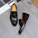 Berluti Polished Men's Leather Loafers with Distinctive Strap