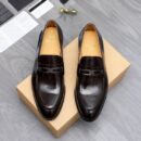 Berluti Polished Men's Leather Loafers with Distinctive Strap