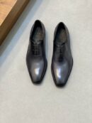 Berluti Polished Men's Leather Oxford Shoes with Embossed Detail