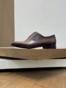 Berluti Polished Men's Leather Oxford Shoes with Embossed Detail
