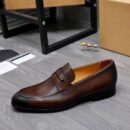 Berluti Polished Men's Leather Penny Loafers - Classic Style