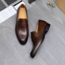 Berluti Polished Men's Leather Penny Loafers - Classic Style