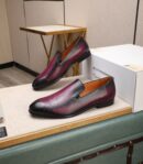 Berluti Polished Men's Leather Slip-On Dress Shoes