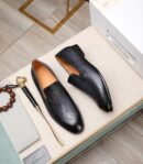 Berluti Polished Men's Leather Slip-On Dress Shoes