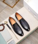 Berluti Polished Men's Leather Slip-On Dress Shoes