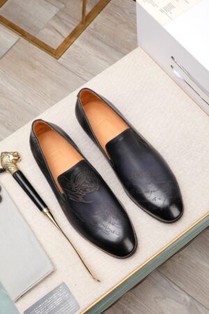 Berluti Polished Men's Leather Slip-On Dress Shoes