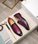Berluti Polished Men's Leather Slip-On Dress Shoes