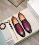 Berluti Polished Men's Leather Slip-On Dress Shoes
