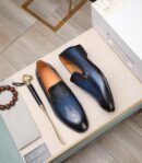 Berluti Polished Men's Leather Slip-On Dress Shoes