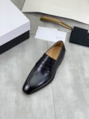 Berluti VIP 1:1 Black Leather Penny Loafers
