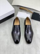 Berluti VIP 1:1 Black Leather Penny Loafers