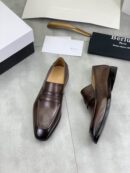 Berluti VIP 1:1 Brown Leather Penny Loafers