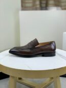 Berluti VIP 1:1 Brown Leather Penny Loafers