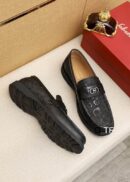 Black Leather Penny Loafers