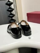 Black Patent Leather Cap-Toe Oxford Shoes