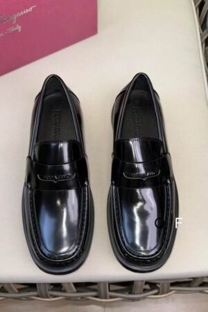 Black Patent Leather Penny Loafers