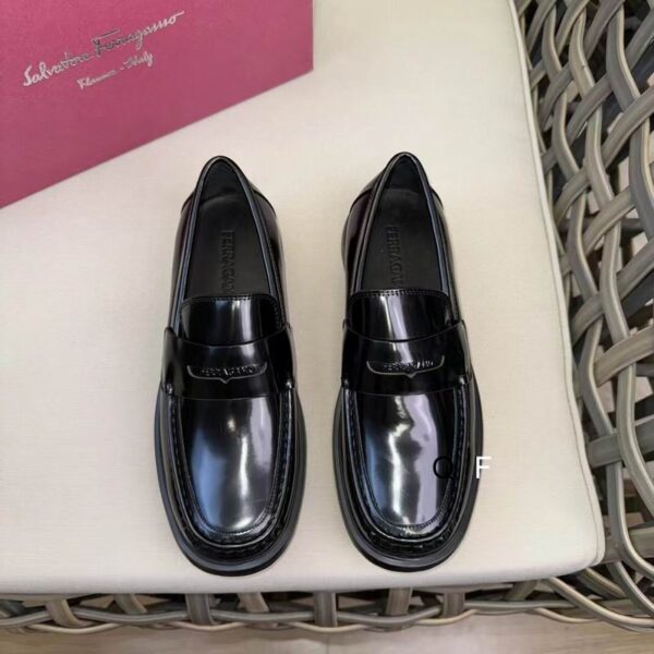 Black Patent Leather Penny Loafers
