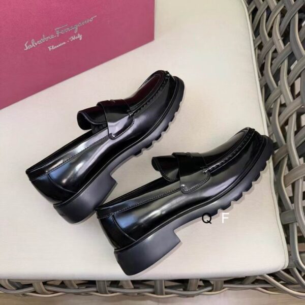 Black Patent Leather Penny Loafers - Image 3