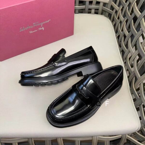 Black Patent Leather Penny Loafers - Image 4