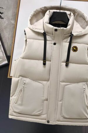 Burberry Hooded Puffer Vest with Multiple Pockets