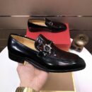 Men's Embossed Leather Gancini Loafers