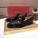 Men's Embossed Leather Gancini Loafers