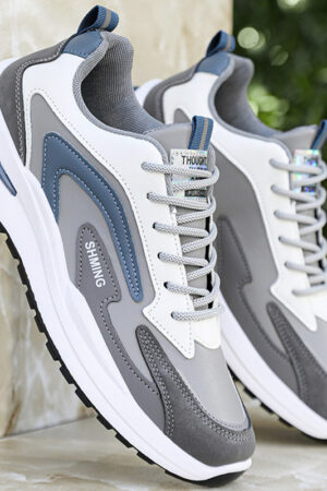Casual Fashion Leather Sneakers - Multiple Color Options