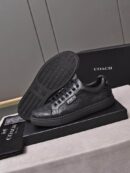 Coach Black Leather Low-Top Sneakers